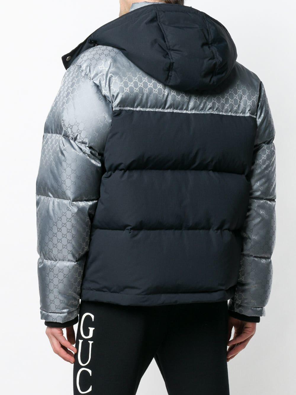 Gucci Wool Padded Jacket in Black for Men - Lyst