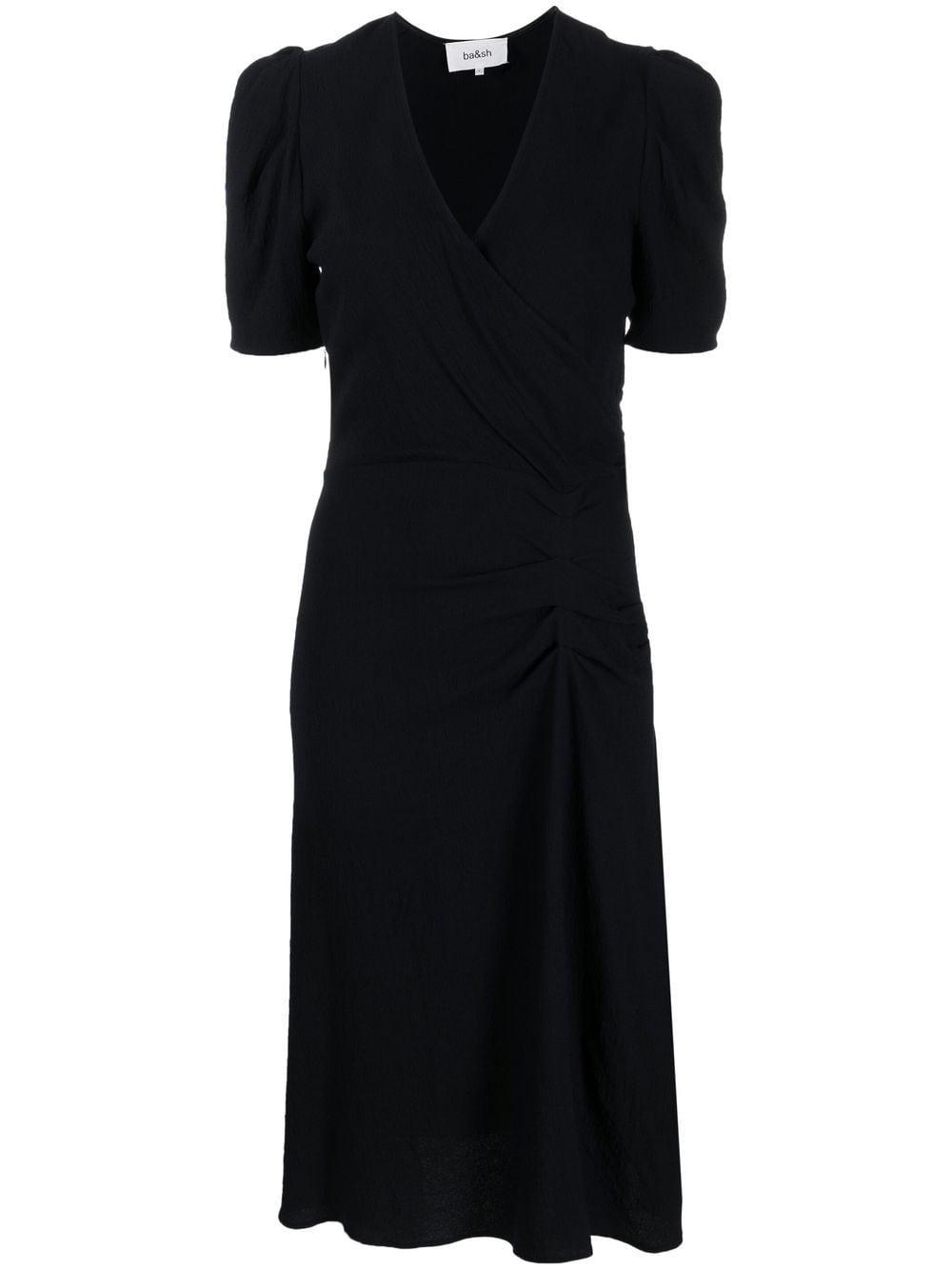 BA&SH, Black Women's Midi Dress