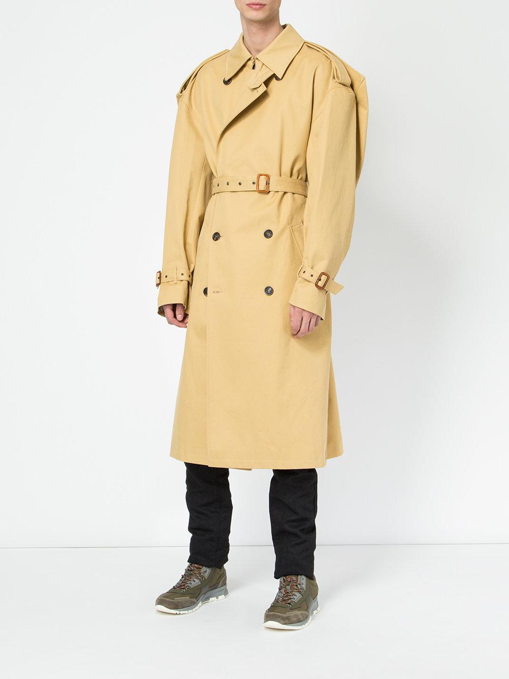 Y. Project Cotton Belted Trench Coat in Natural for Men - Lyst