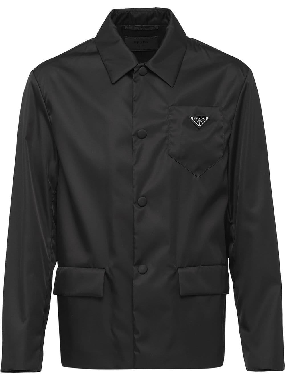 Prada Overshirt Technical Jacket in Black for Men | Lyst