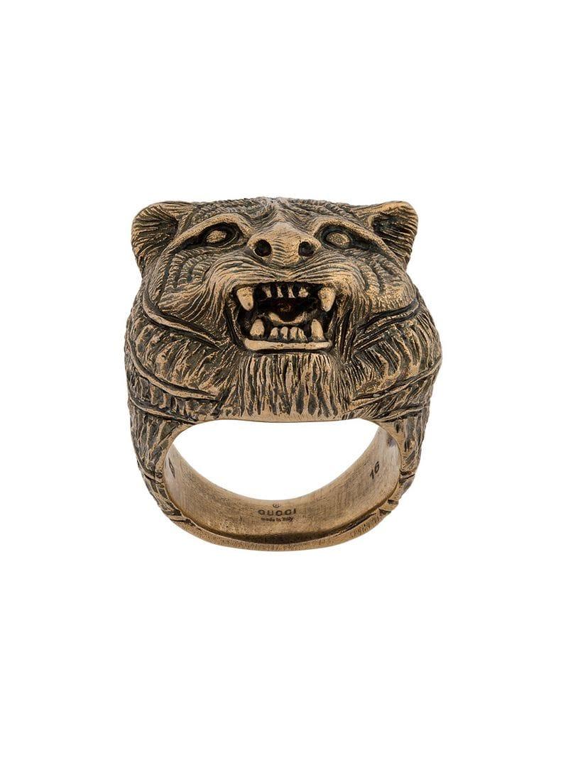 gucci ring tiger head