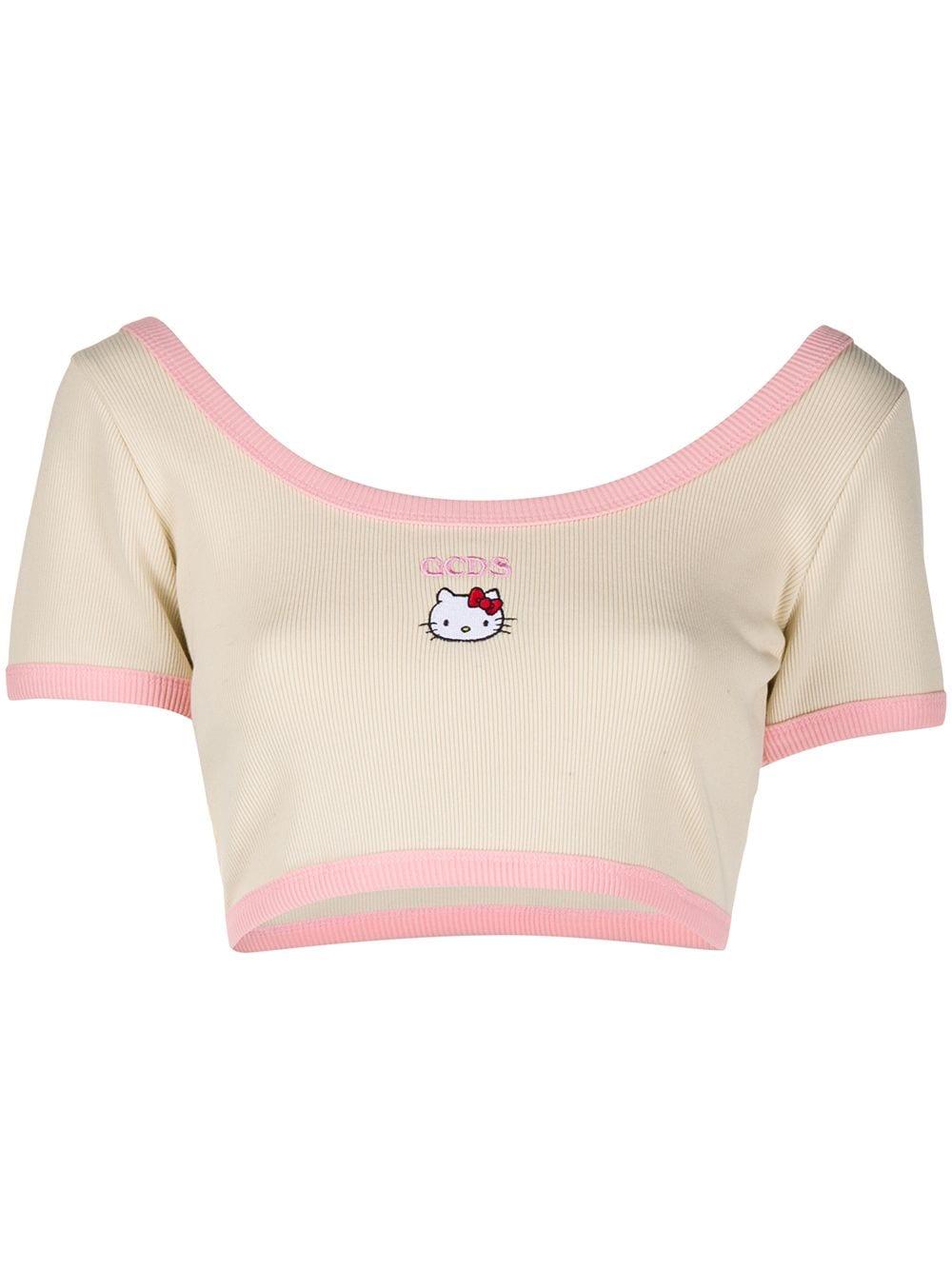 Gcds X Hello Kitty Cropped T-shirt | Lyst