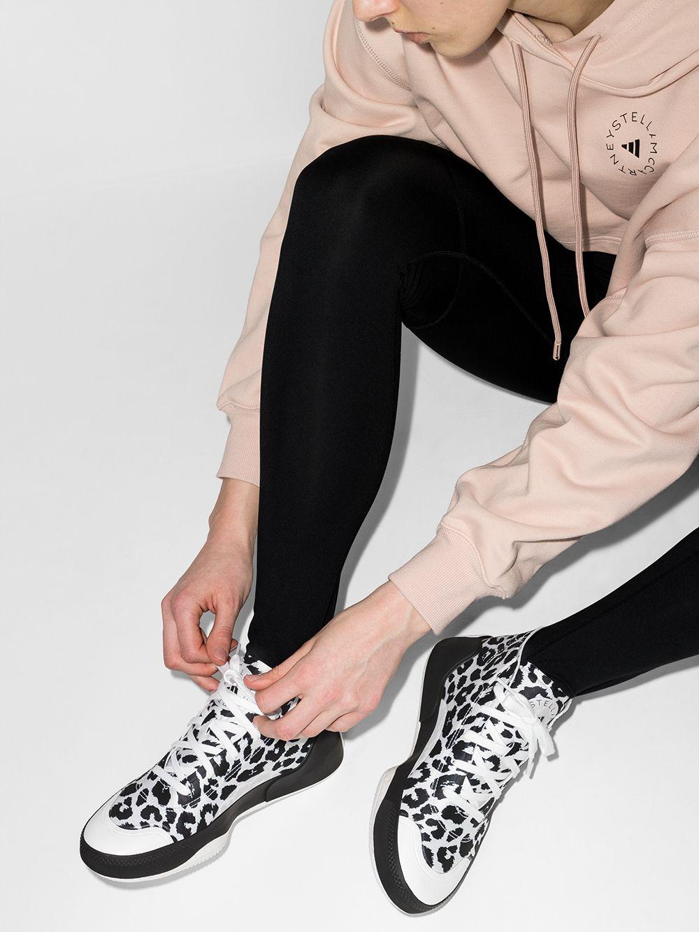 adidas By Stella McCartney Cotton Treino Leopard Print High-top Sneakers in  White - Lyst