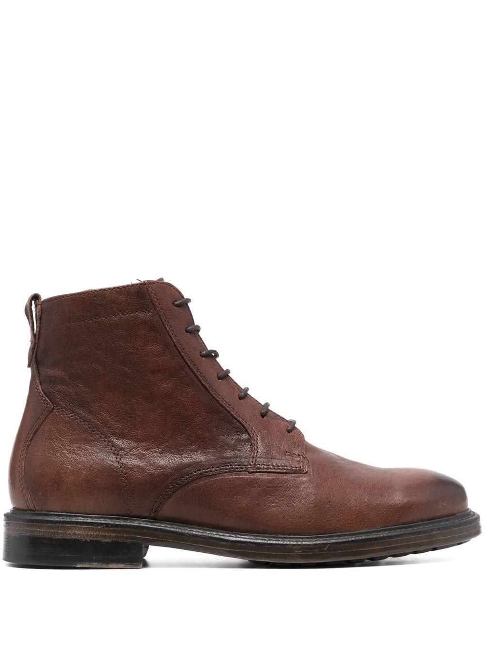 Geox Leather Aurelio Lace-up Ankle Boots in Brown for Men | Lyst