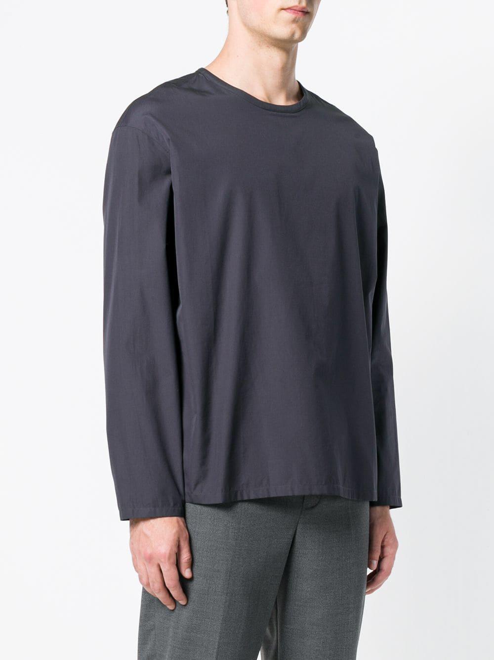 Lemaire Cotton Plain T-shirt in Blue for Men - Lyst