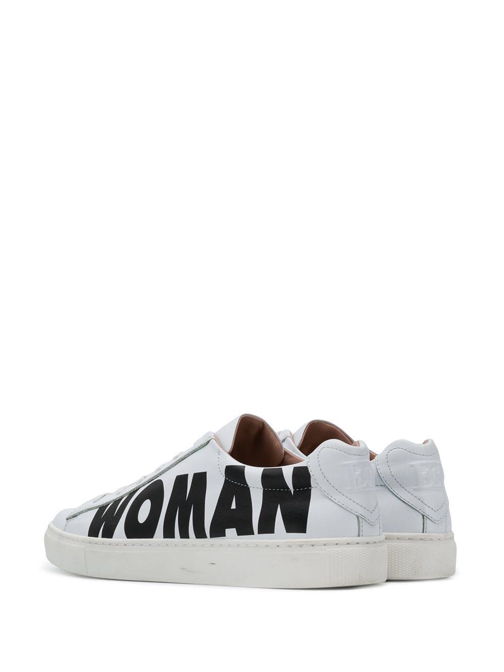 ESCADA Leather Strong Printed Sneakers in White - Lyst