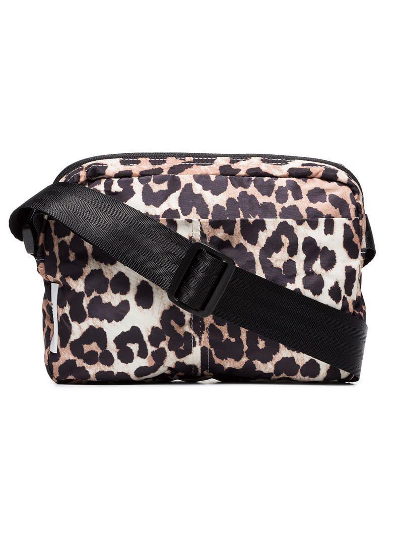 ganni leopard crossbody bolsa