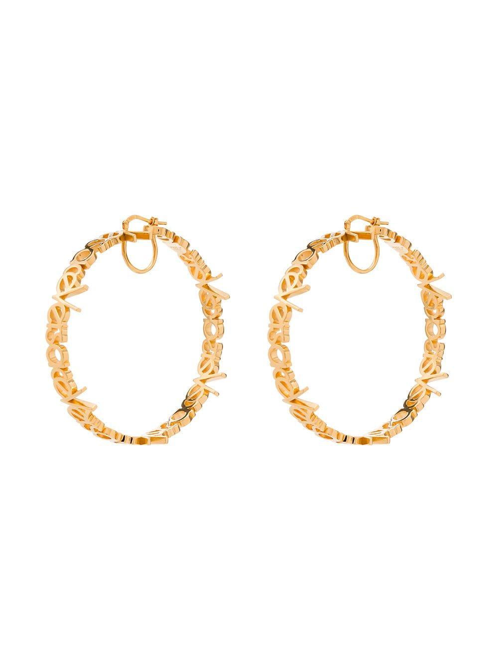 versace logo earrings