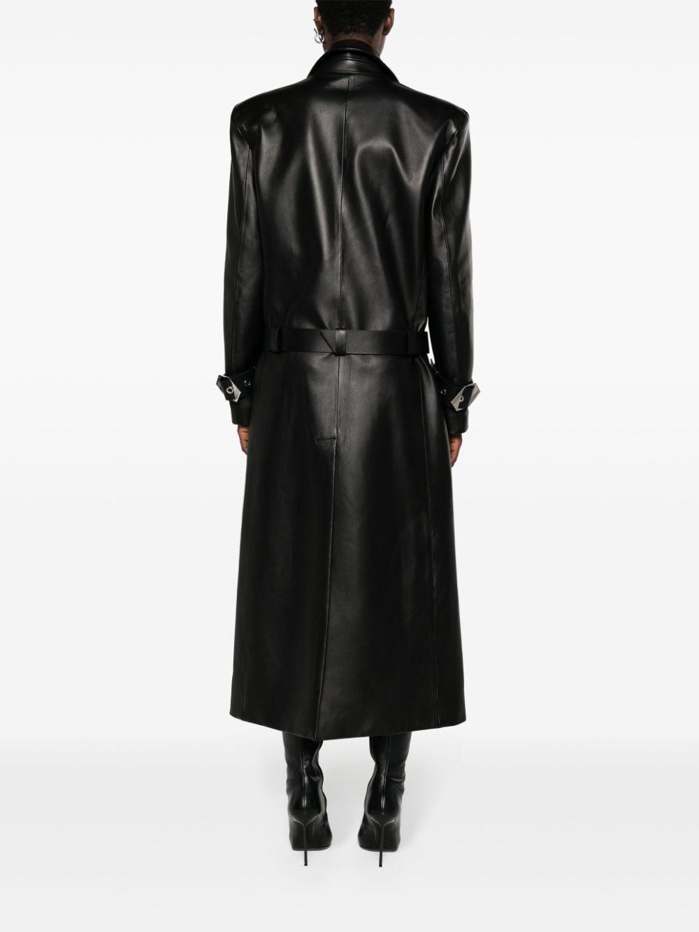 The Attico Coats in Black Lyst