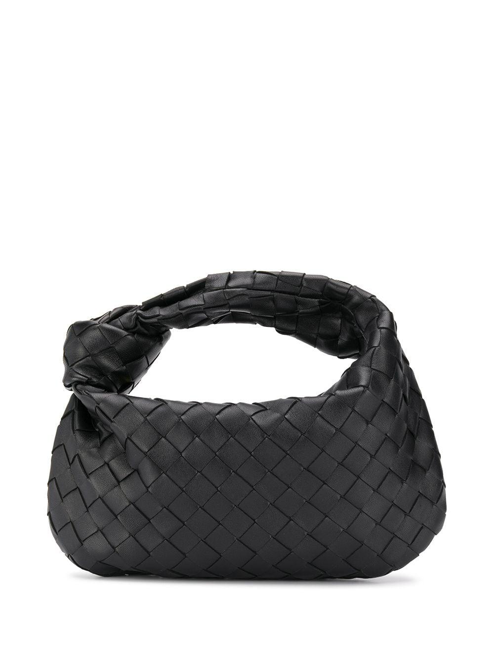 Bottega Veneta Leather Mini Jodie Shoulder Bag in Nero/ Gold (Black ...