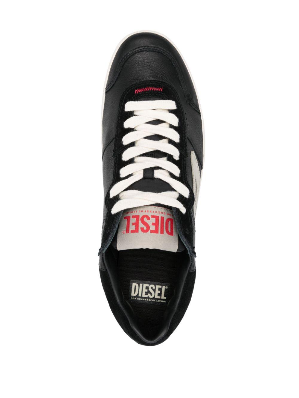 DIESEL S-leroji Low Leather Sneakers in Black for Men | Lyst
