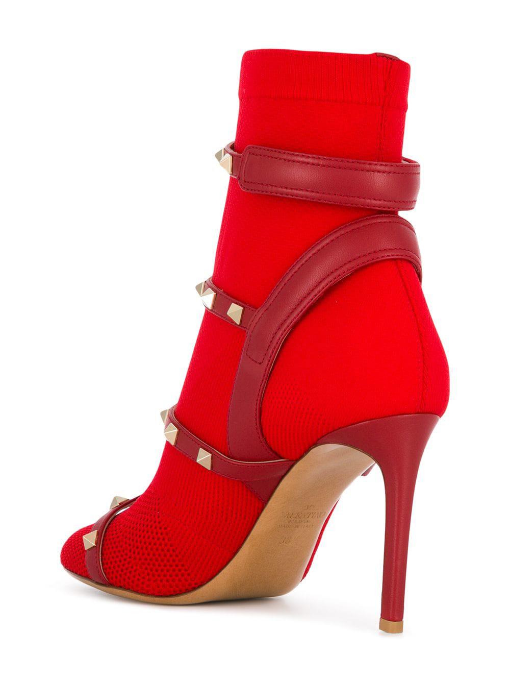 valentino red booties