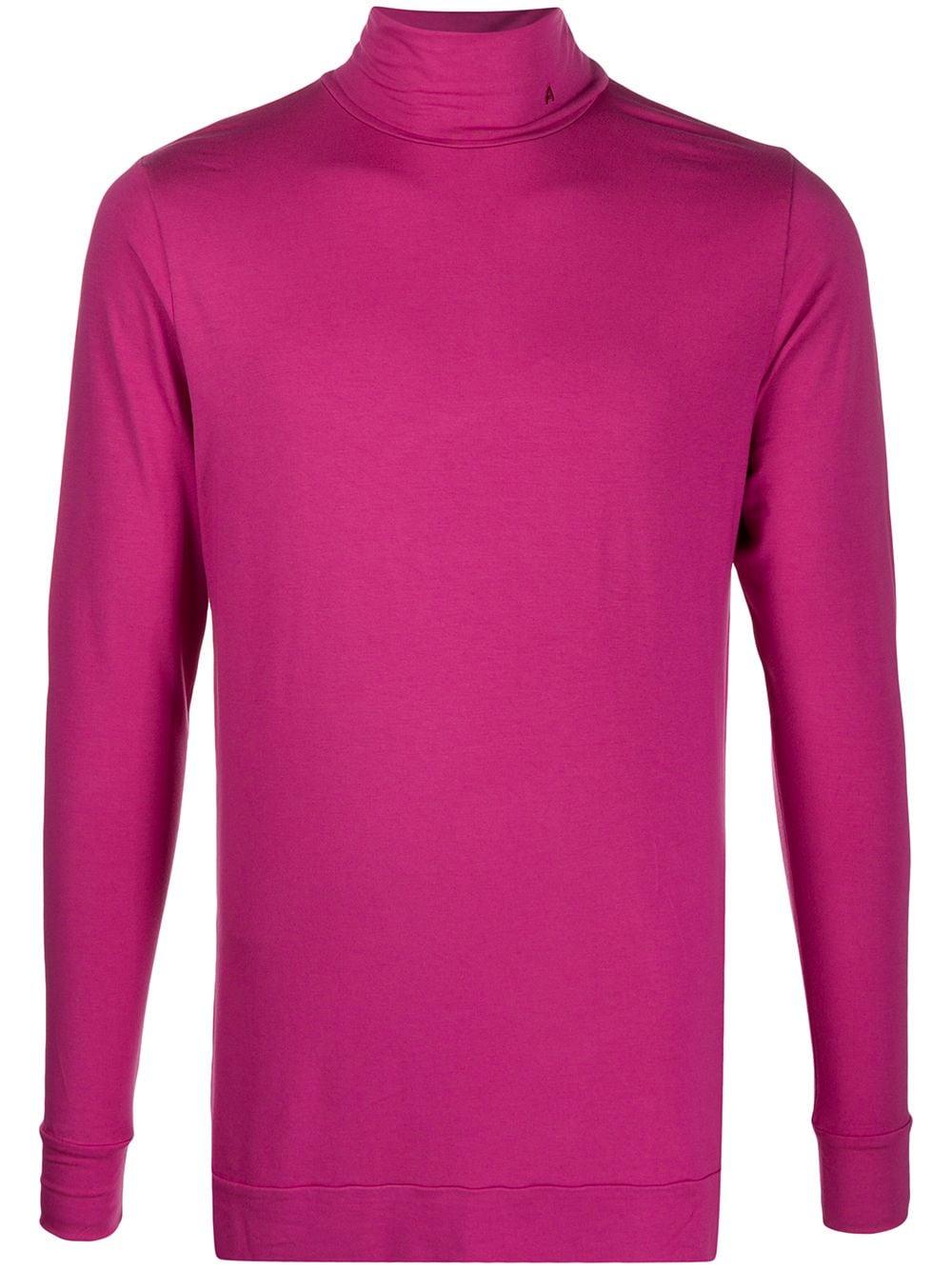 mens pink roll neck jumper