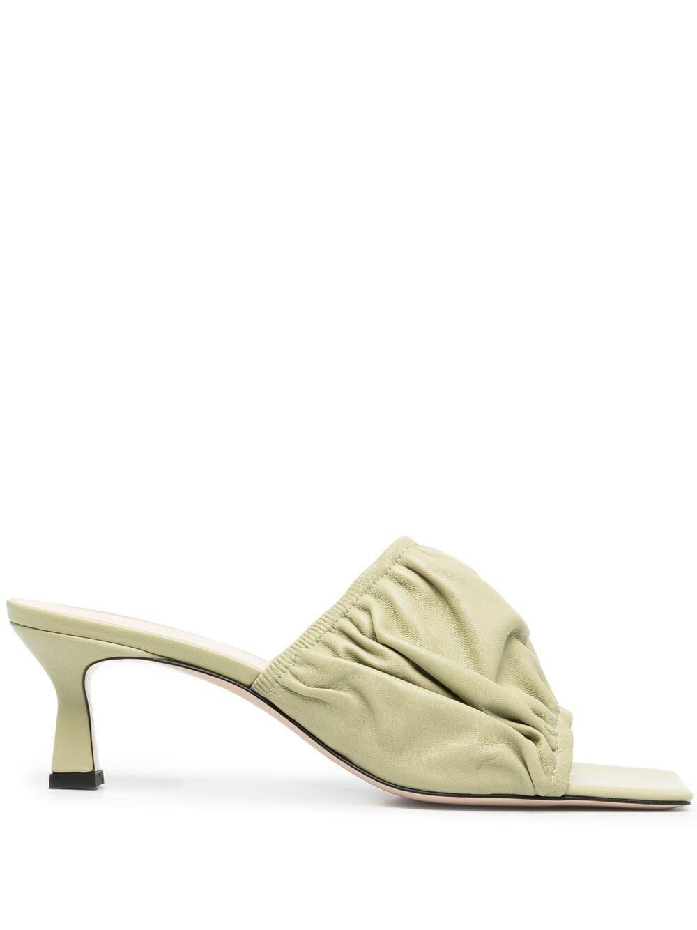 Mules slip-on fruncidos Wandler de Cuero de color Verde - Lyst