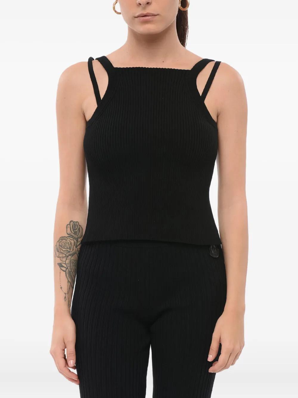 Tシャツ・カットソー GIORGIO ARMANI MAROCAIN GLITTERY SILK SLEEVELESS TOP Giorgio Armani Sleeveless and tank tops for Women | Online