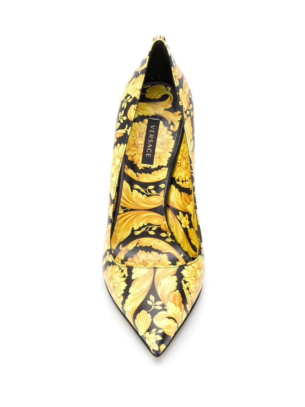 versace platform heels yellow
