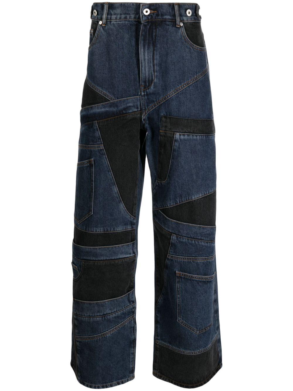 Feng Chen Wang Panelled Wide leg Jeans in Blue for Men   Lyst