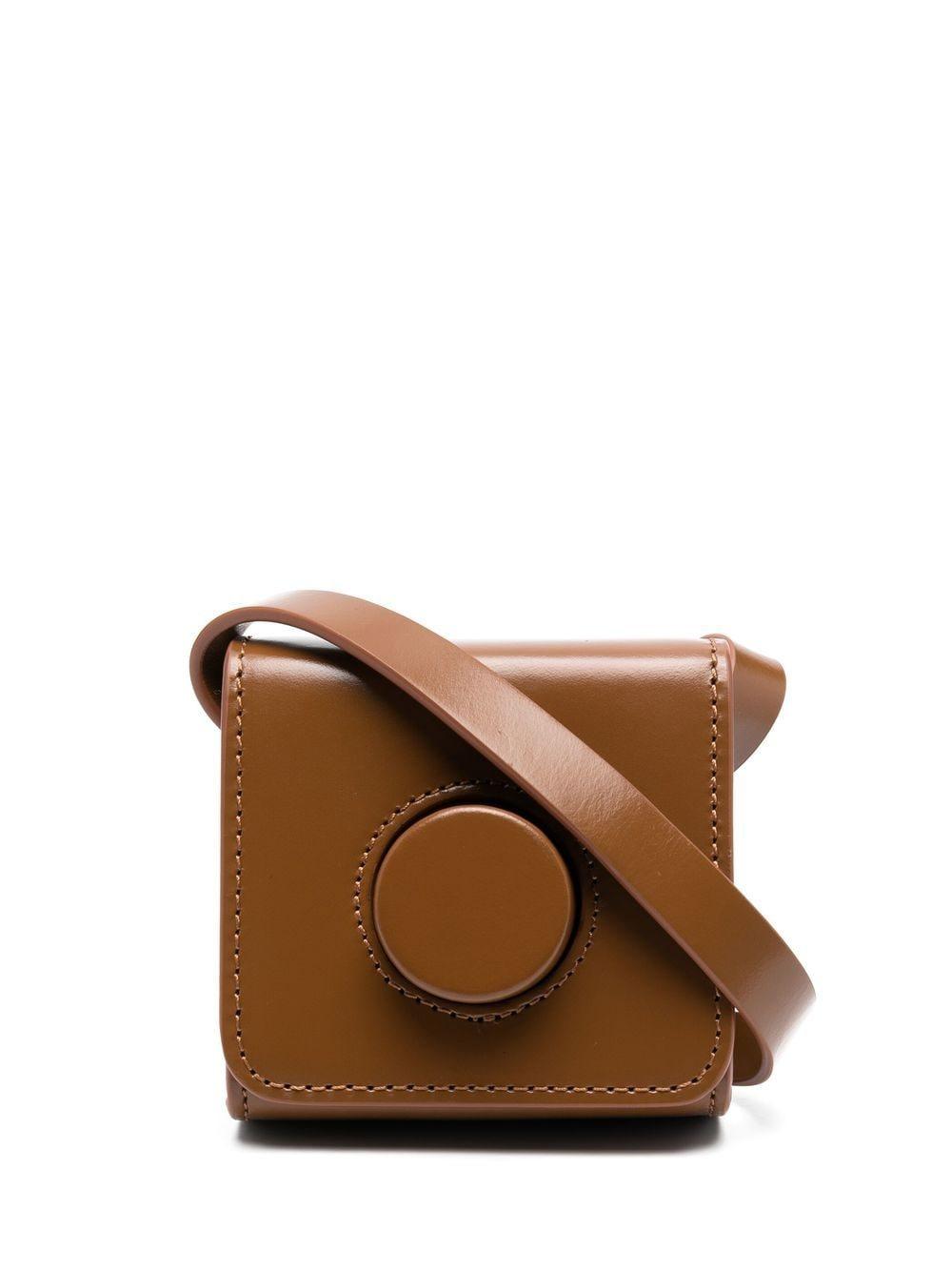 Lemaire Leather Mini Camera Bag in Brown | Lyst UK