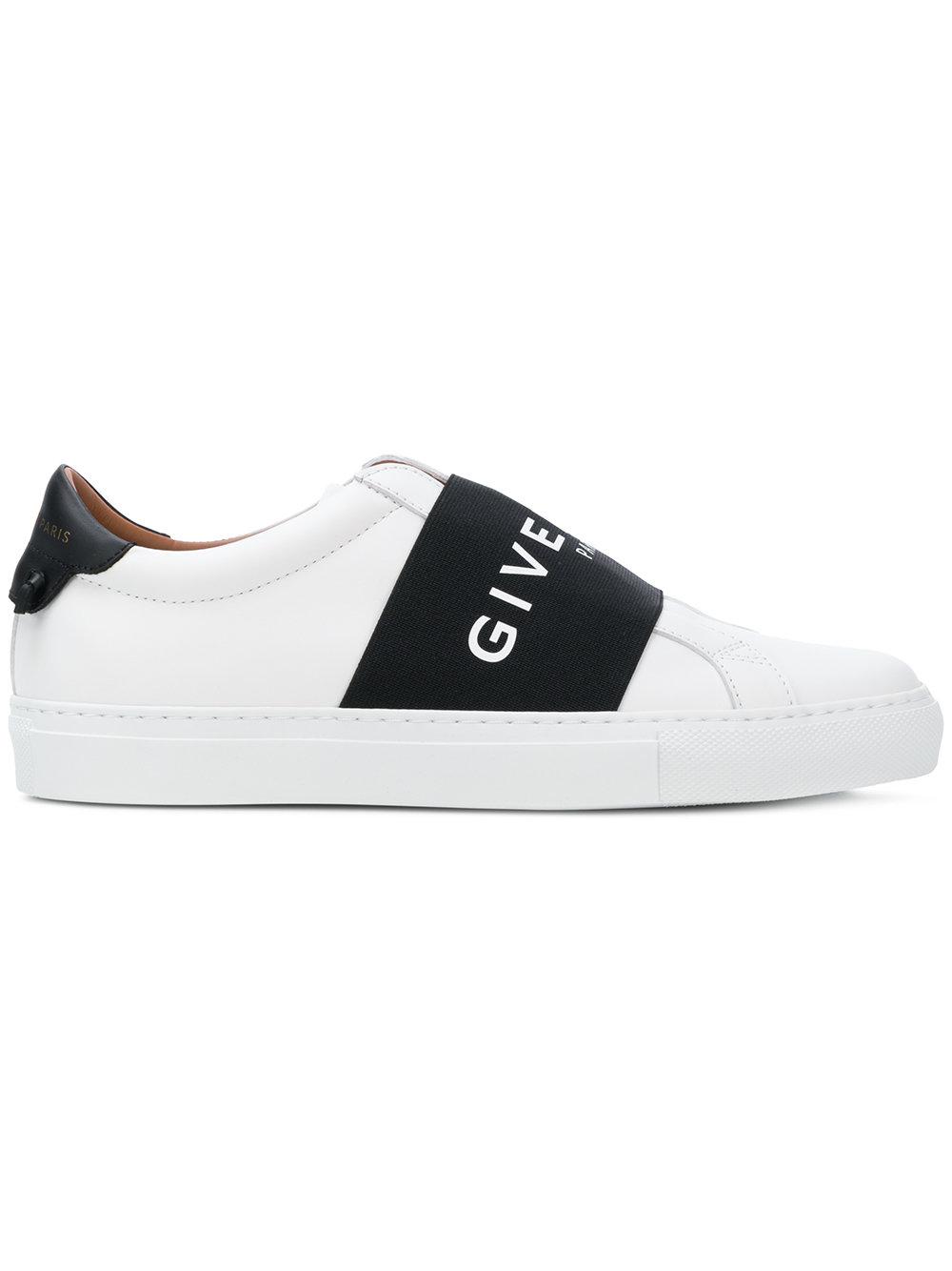 Givenchy Leather Logo Strap Sneakers in 
