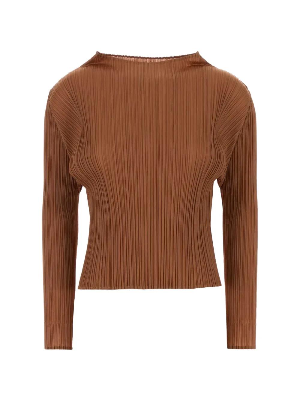 Brown Pleats Please Issey Miyake Tops for Women | Lyst