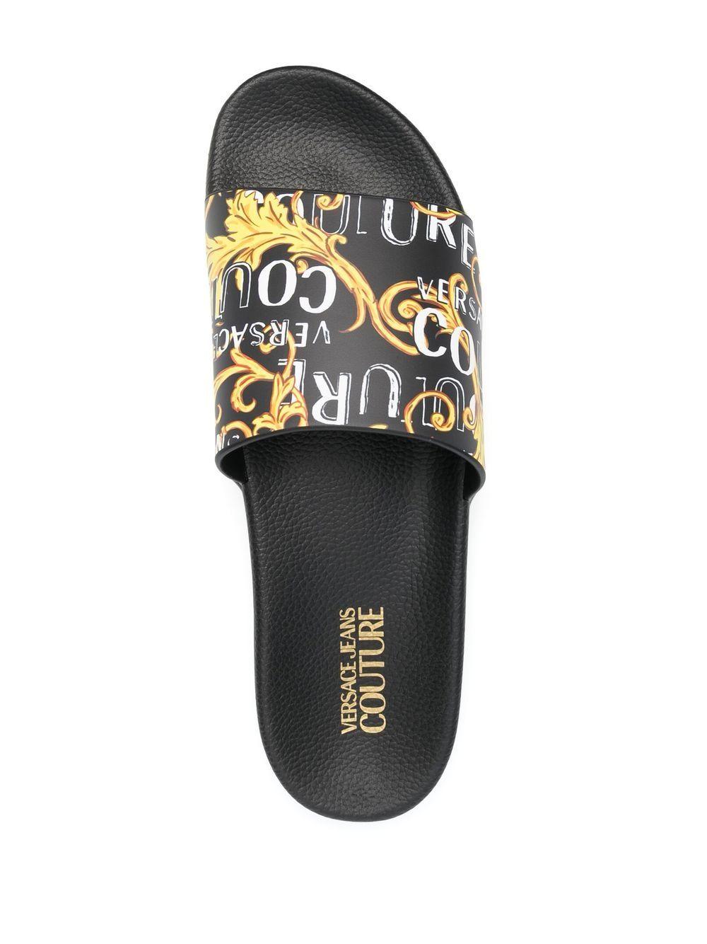 Versace Jeans Couture Slipper With Logo in White for Men | Lyst