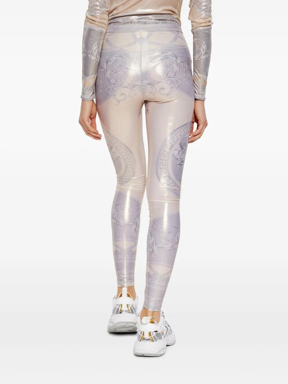 Versace Leggings With La Coupe Des Dieux Print in White