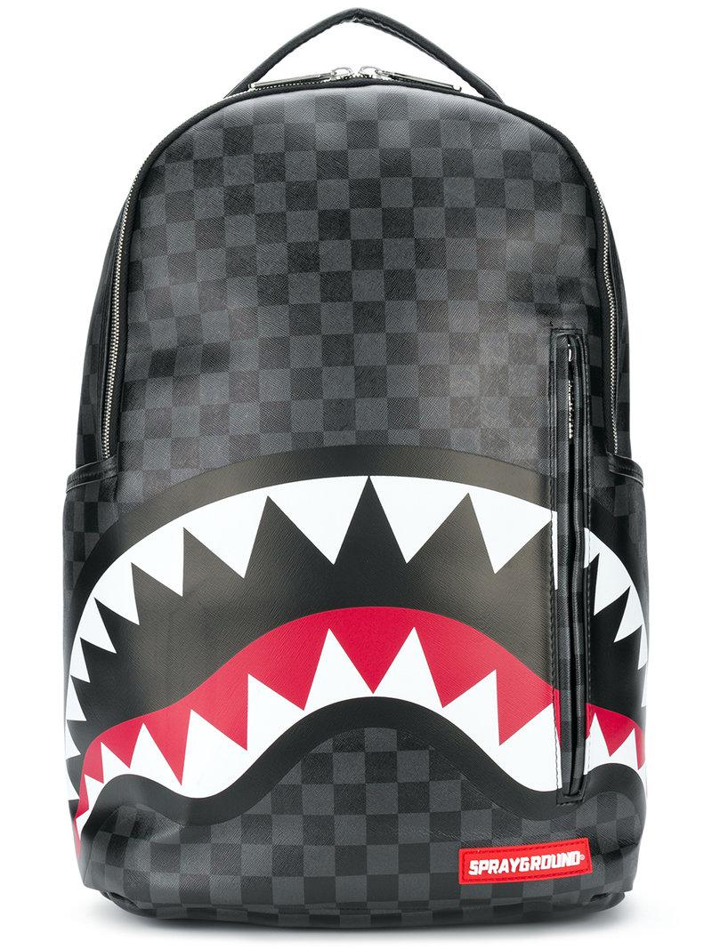 Sprayground Sharks In Paris Backpack in Black for Men