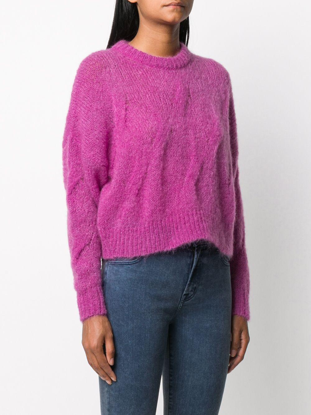 cropped crew neck jumper