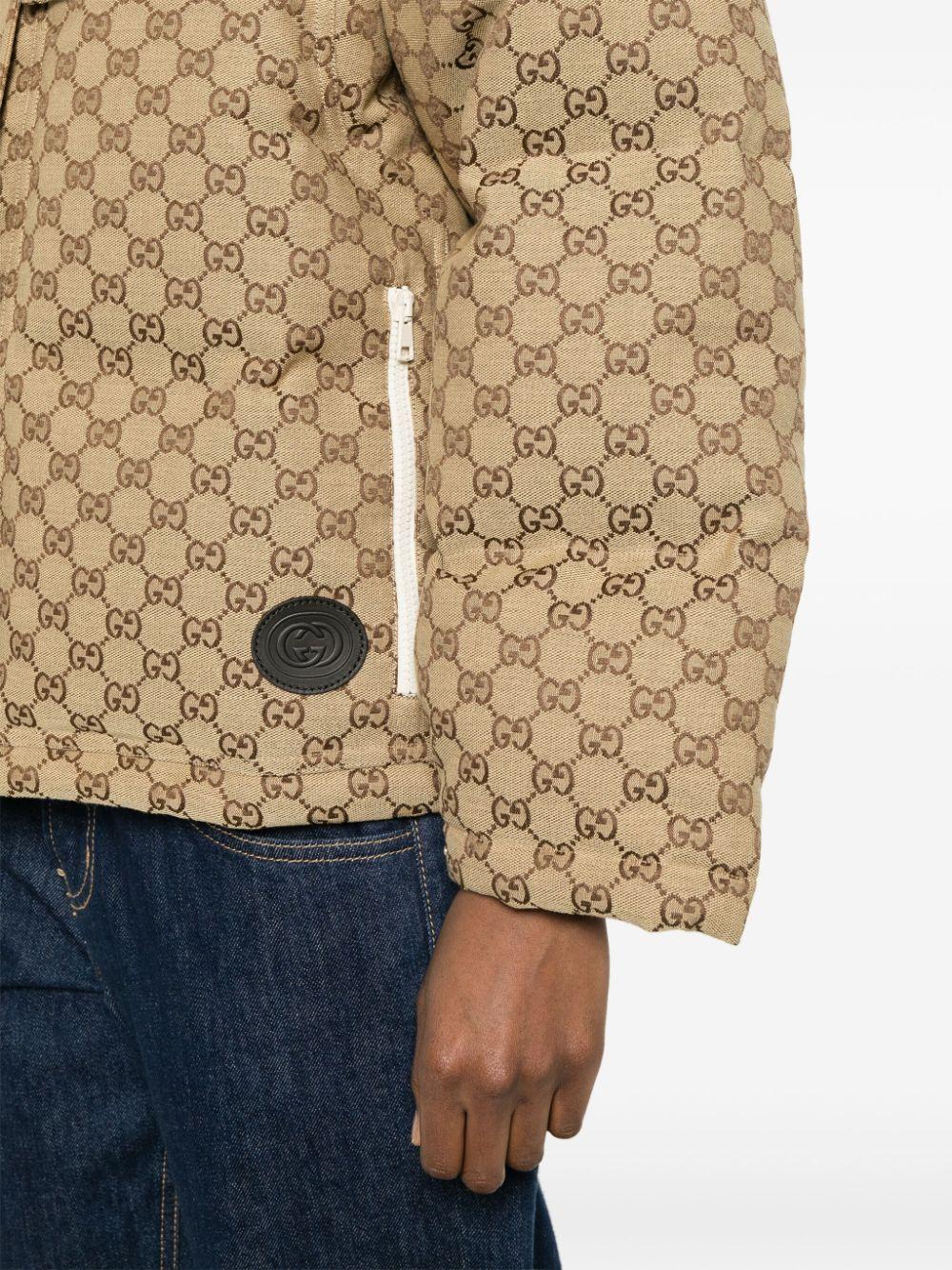 GG canvas puffer down jacket