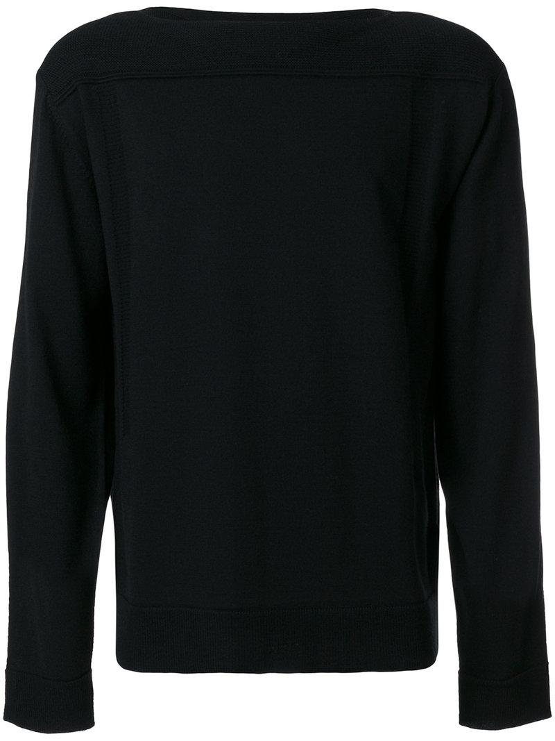 Lyst - Juun.J Wide Neck Sweatshirt in Black for Men
