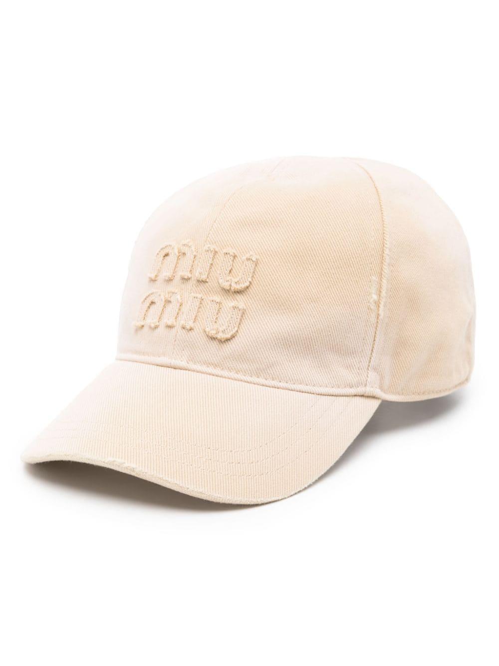 【MIU MIU】 Logo Patch Baseball Cap Miu Miu Baseball Cap Cap Hat Logo Cap Baseball Hat Cap New M