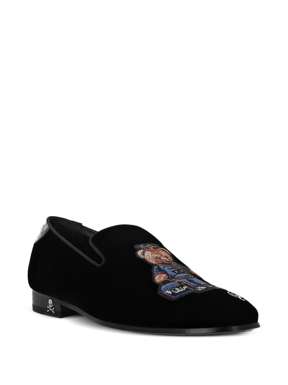 Guess Zapatillas Hombre Mocasines Con Calavera Bordada Negro