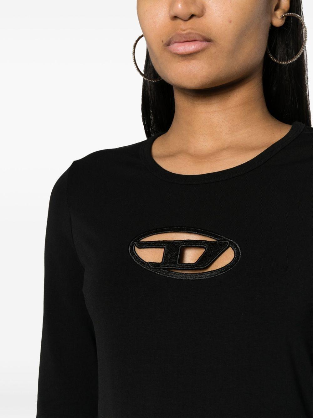 T-ANGIE Women's Long-sleeve cotton T-shirt, cut-out logo