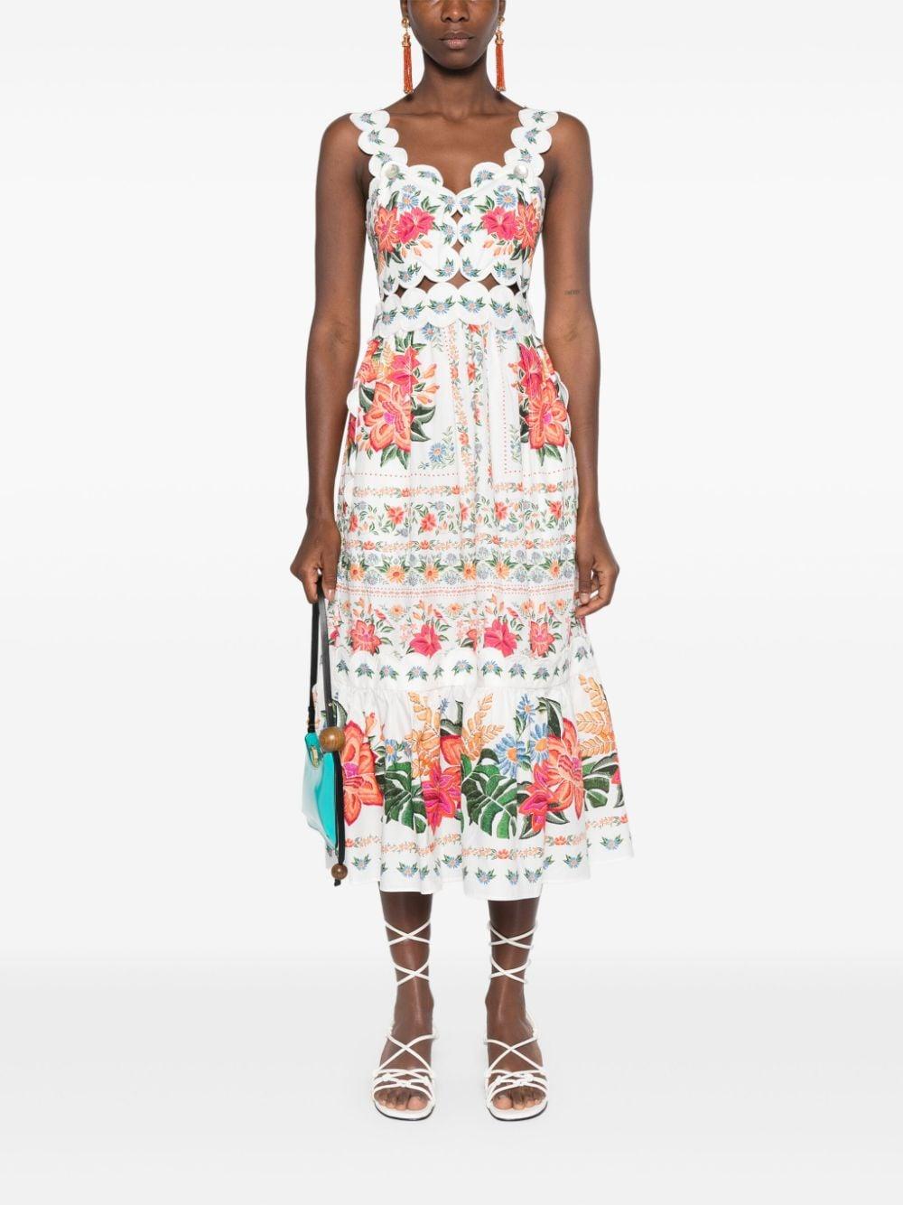 FARM Rio Bloom Garden Maxi Dress in White | Lyst
