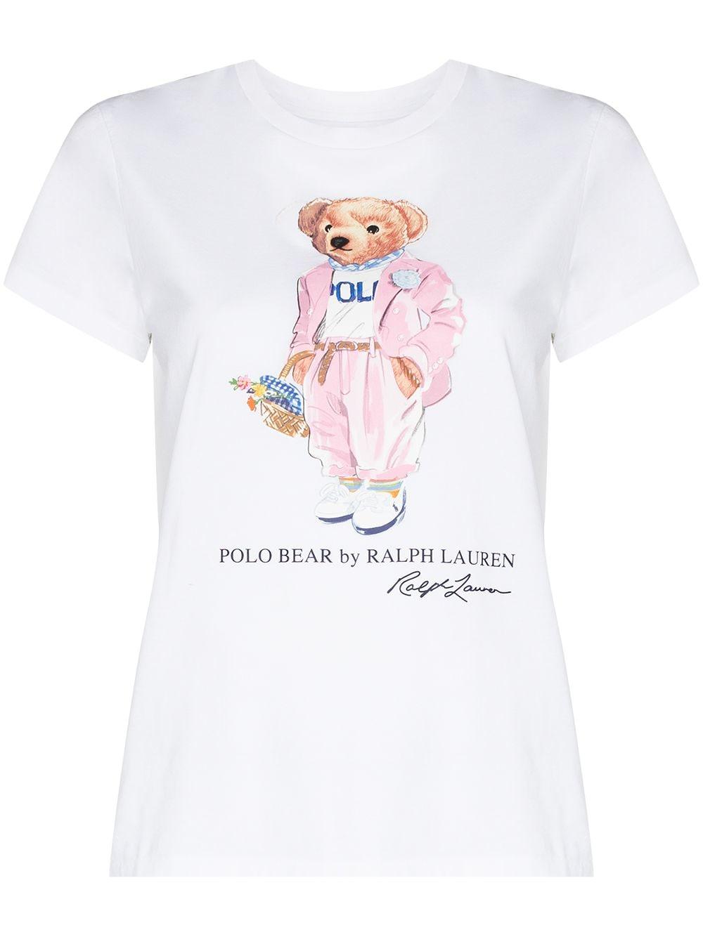 Polo Ralph Lauren Cotton Picnic Bear T-shirt in White | Lyst