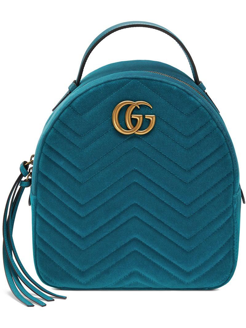 gucci marmont velvet petrol blue