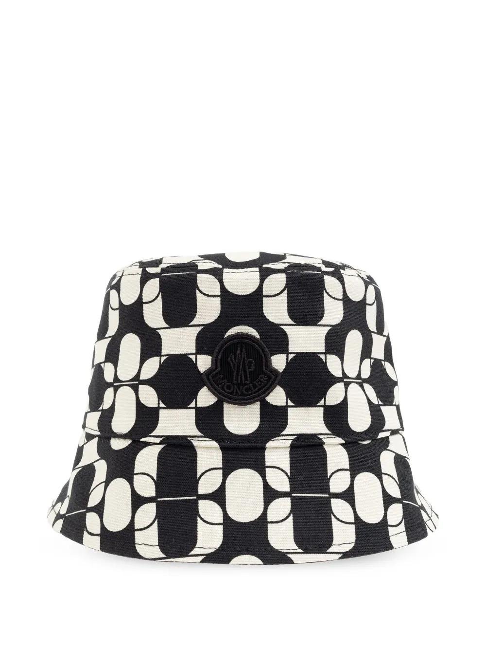 Moncler Patterned Hat in Black | Lyst