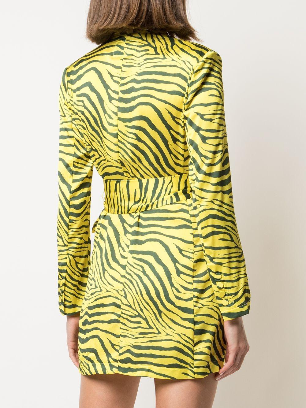 Apparis Kleid mit Zebra-Print in Gelb - Lyst