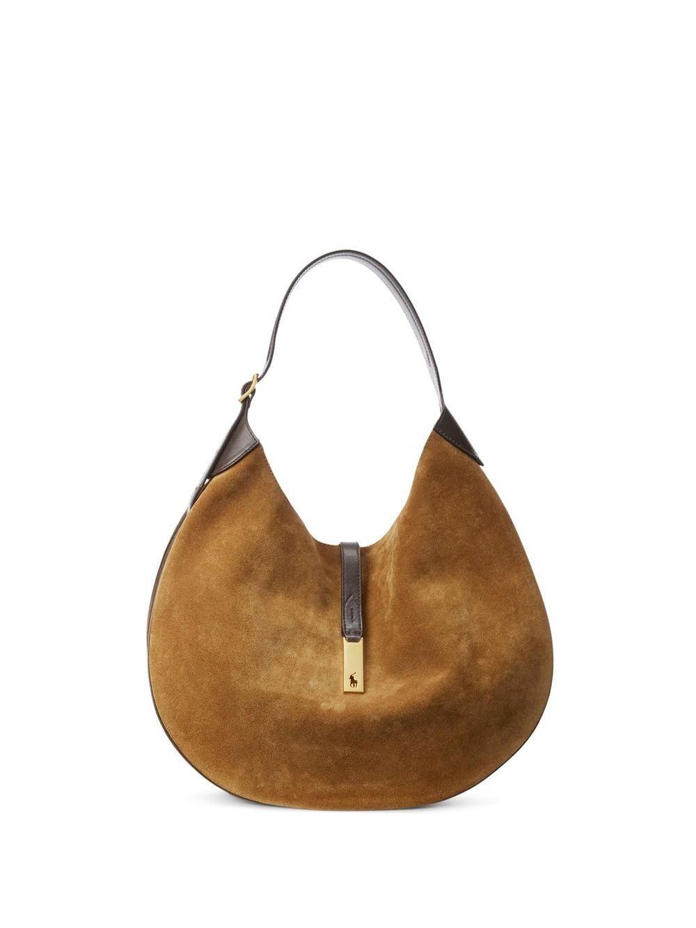 Polo Ralph Lauren Polo Id Leather-trim Shoulder Bag in Brown | Lyst Canada