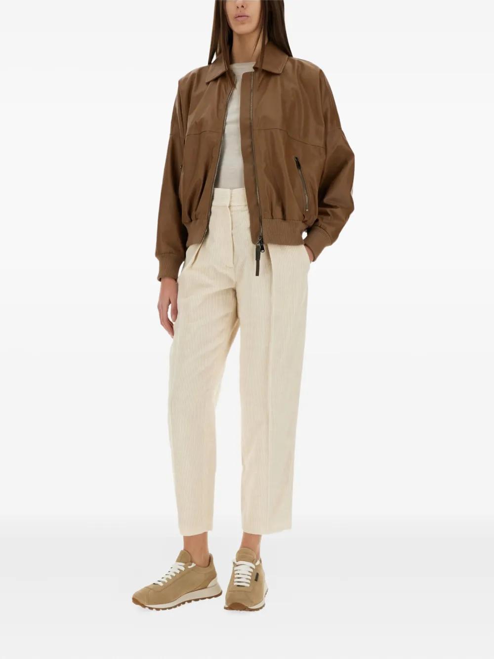 ジャケット BRUNELLO CUCINELLI Woman Jacket Brown MG5177338P C1141 Jacket with monili for Woman in Brown | Brunello Cucinelli