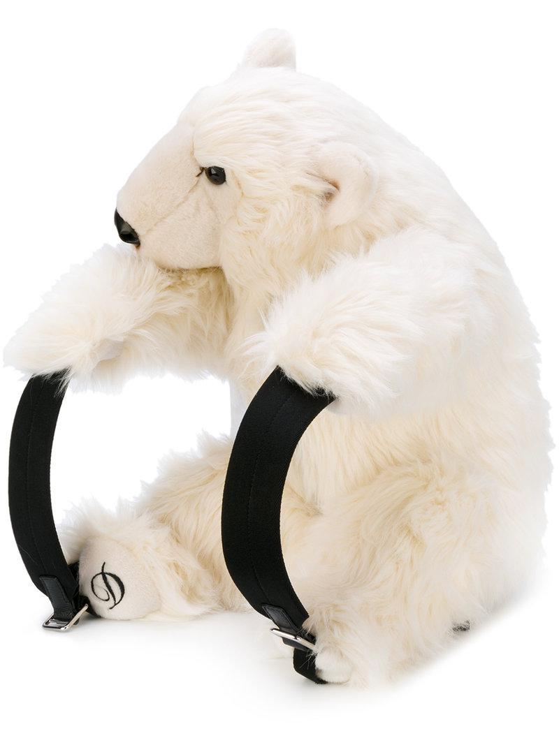 Dolce & Gabbana Polar Bear Backpack in White | Lyst