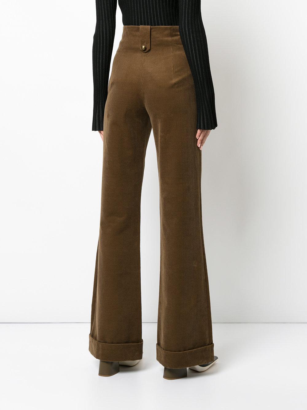 N-Duo Corduroy Flared Trousers in Brown - Lyst