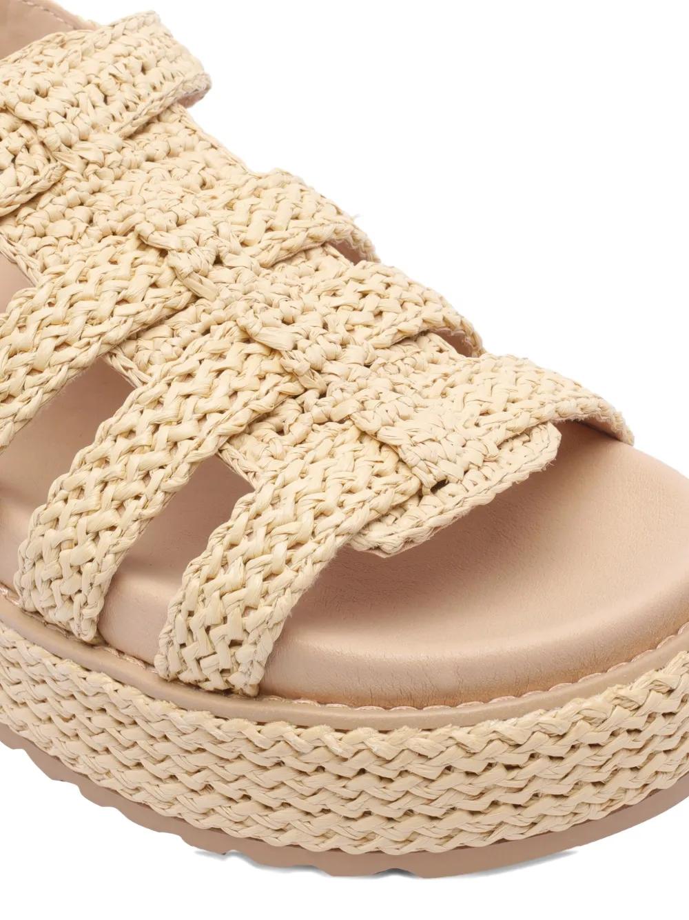 サンダル・ミュール STEVE MADDEN BEELINE PLATFORM SANDALS Steve Madden Beeline Sandals in Natural | Lyst