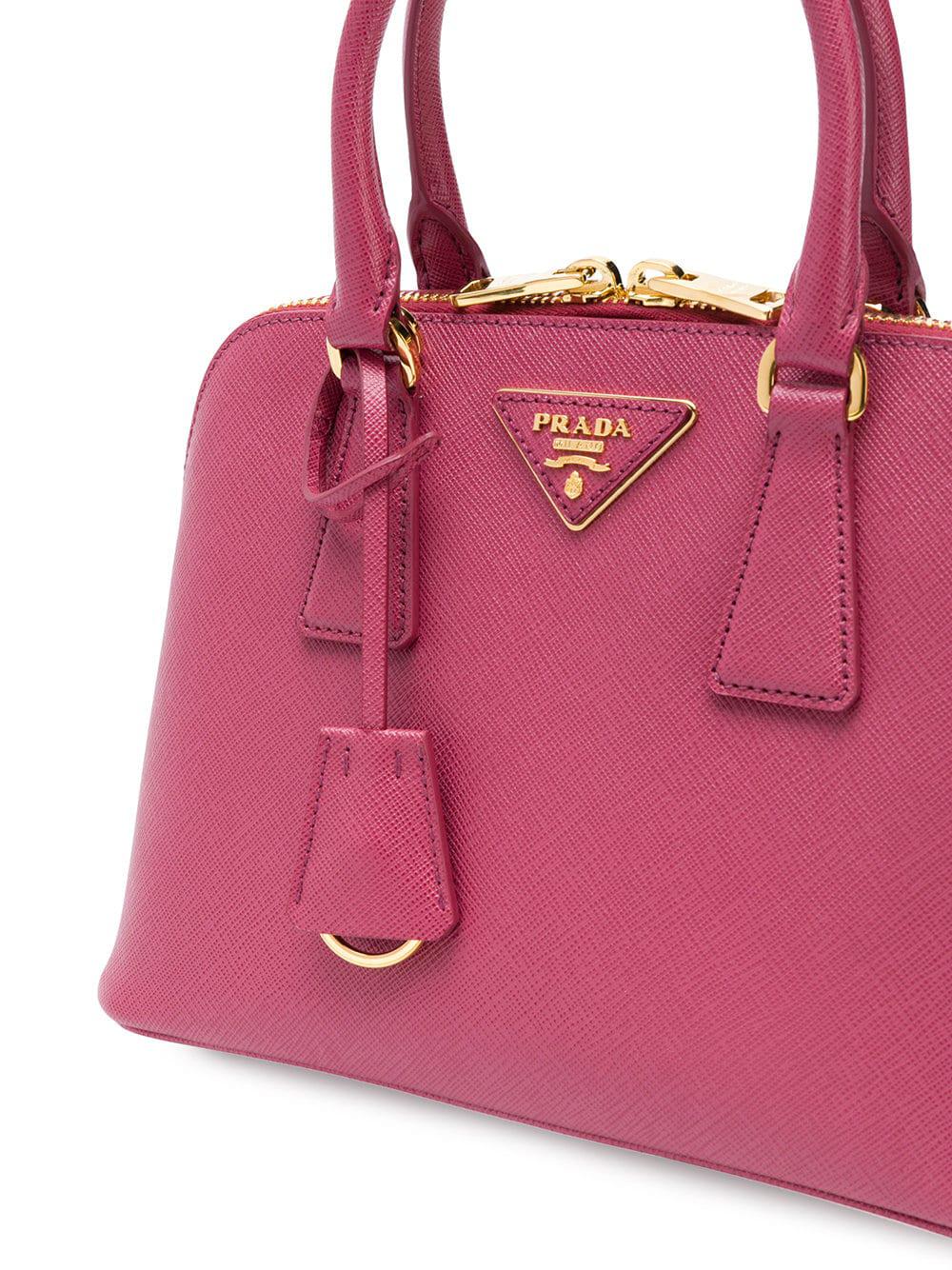 Mini sac à main Promenade Prada en coloris Rose | Lyst