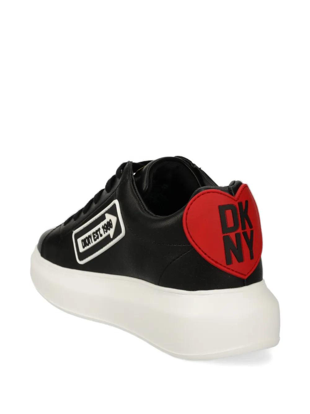 DKNY Logo Appliqué Sneakers in Black Lyst UK