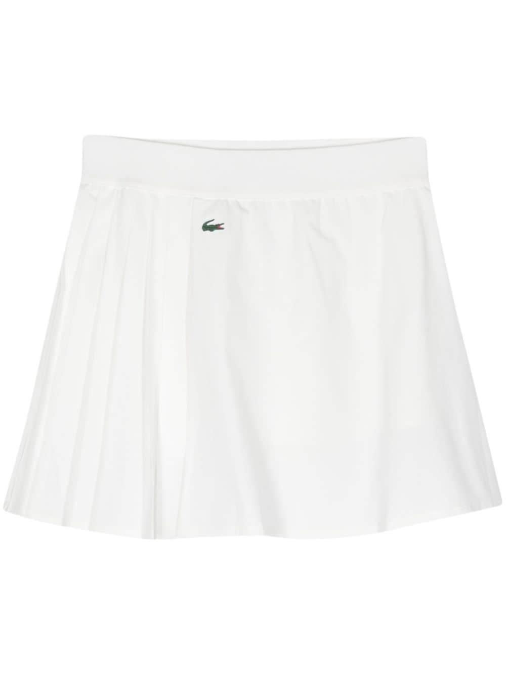 Lacoste Rubberised logo Mini Tennis Skirt in White Lyst