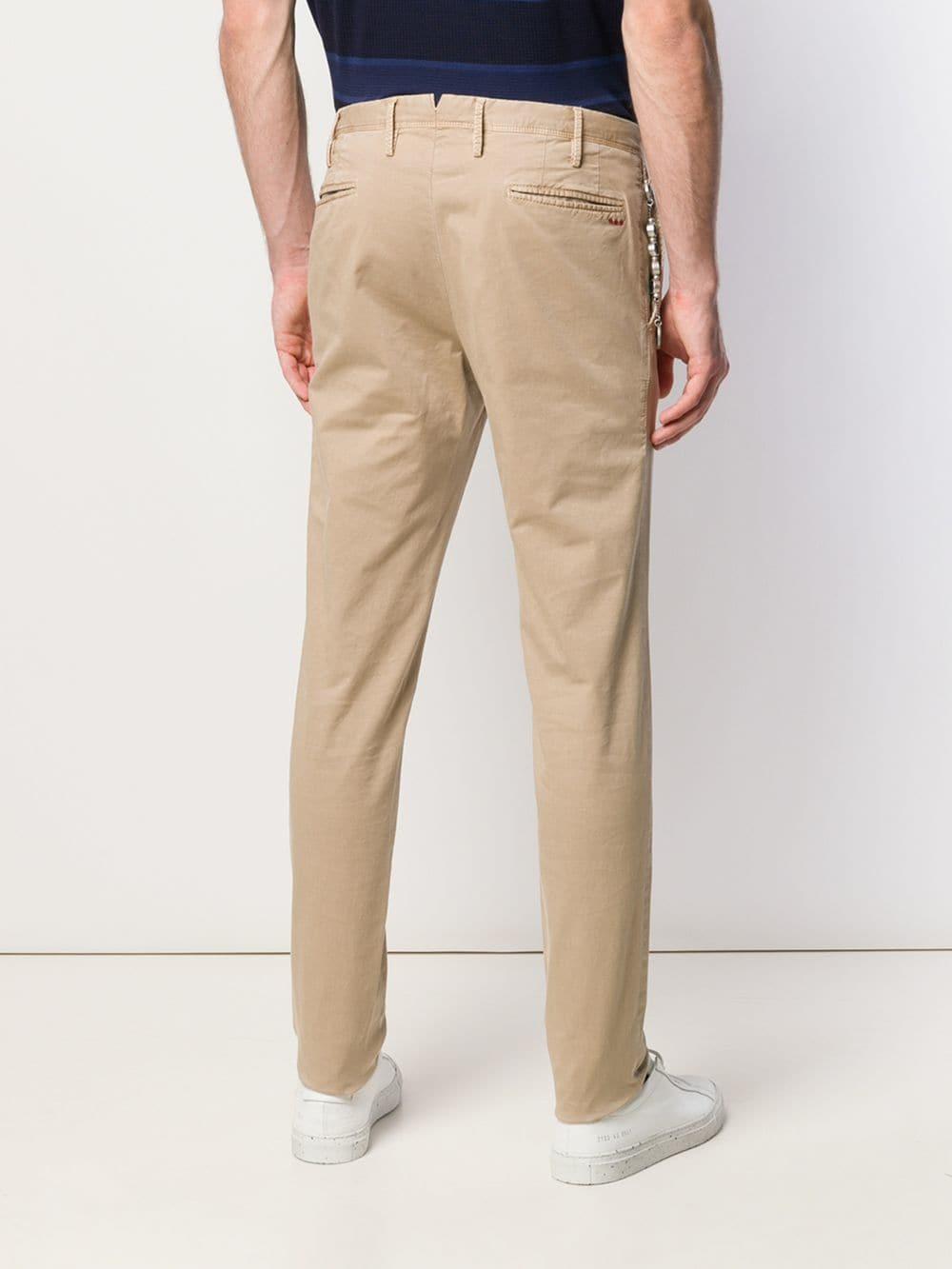 PT01 Slim-fit Trousers in Brown for Men - Lyst