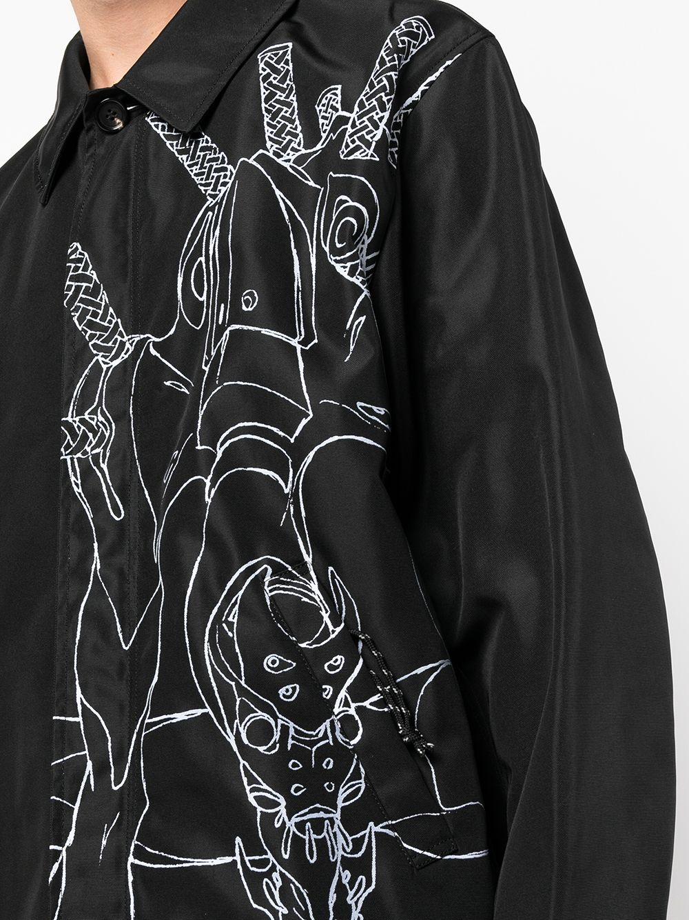Undercover X Neon Genesis Evangelion Single-breasted Coat in Undercover X Neon Genesis Evangelion Single-breasted Coat in