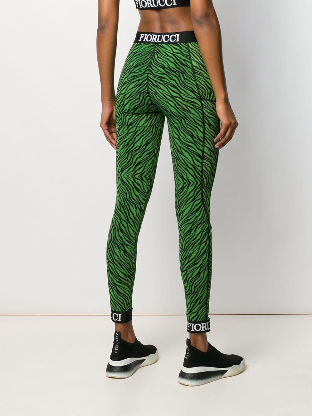 green patterned leggings