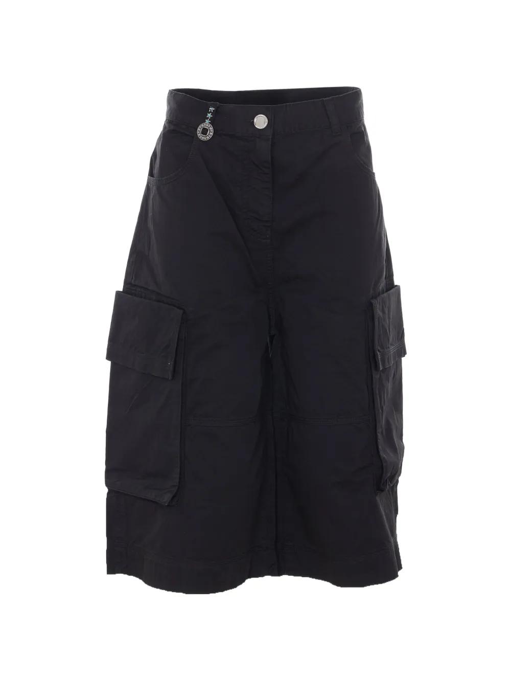 Aeslech Pantaloncini cargo da donna con tasche multiple casual bermuda da trekking, Arancione (Stretch), 36